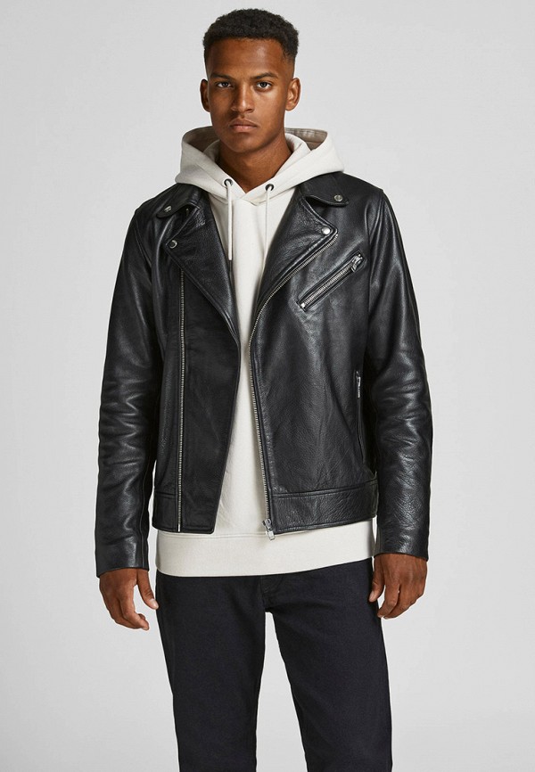 

Куртка кожаная Jack & Jones, Черный