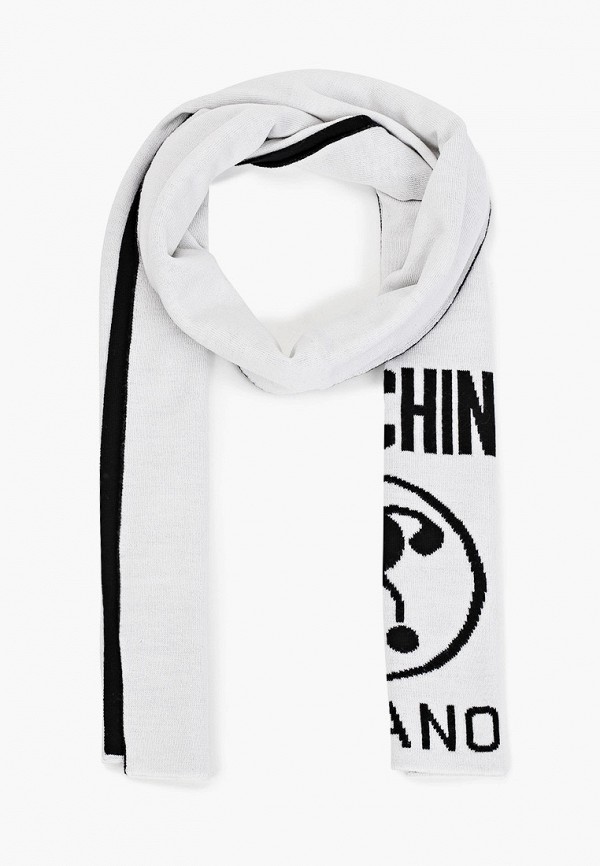 

Шарф Moschino, Белый, двусторонний