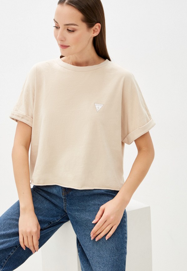 

Футболка Guess Jeans, Бежевый