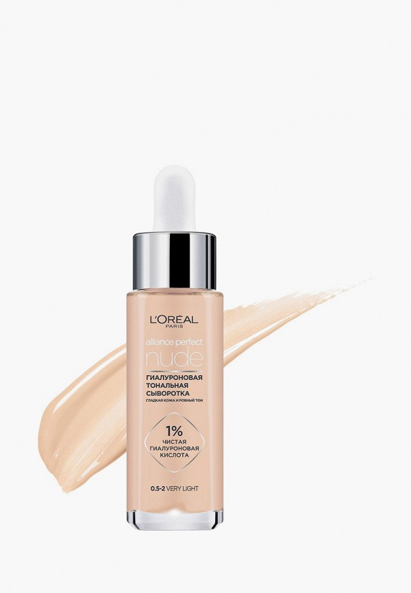 

Тональное средство L'Oreal Paris, Бежевый, Гиалуроновая тональная сыворотка "ALLIANCE PERFECT NUDE", 30 мл