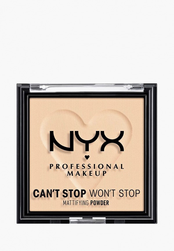 

Пудра Nyx Professional Makeup, Бежевый, Матирующая "CAN'T STOP WON'T STOP MATTIFYING POWDER", оттенок 02, LIGHT, 6 г