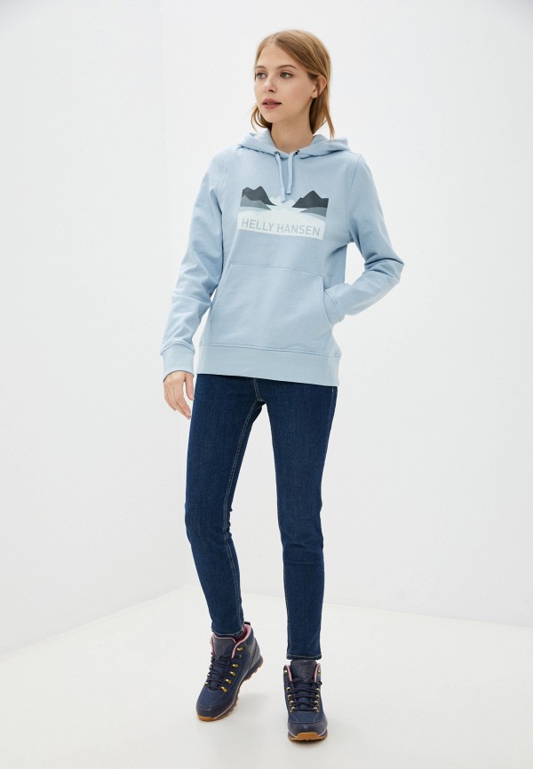 

Худи Helly Hansen, Голубой, W NORD GRAPHIC PULLOVER HOODIE