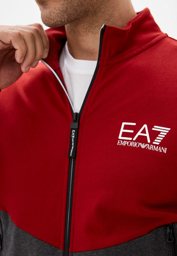 Ea7 спортивный костюм красно черный