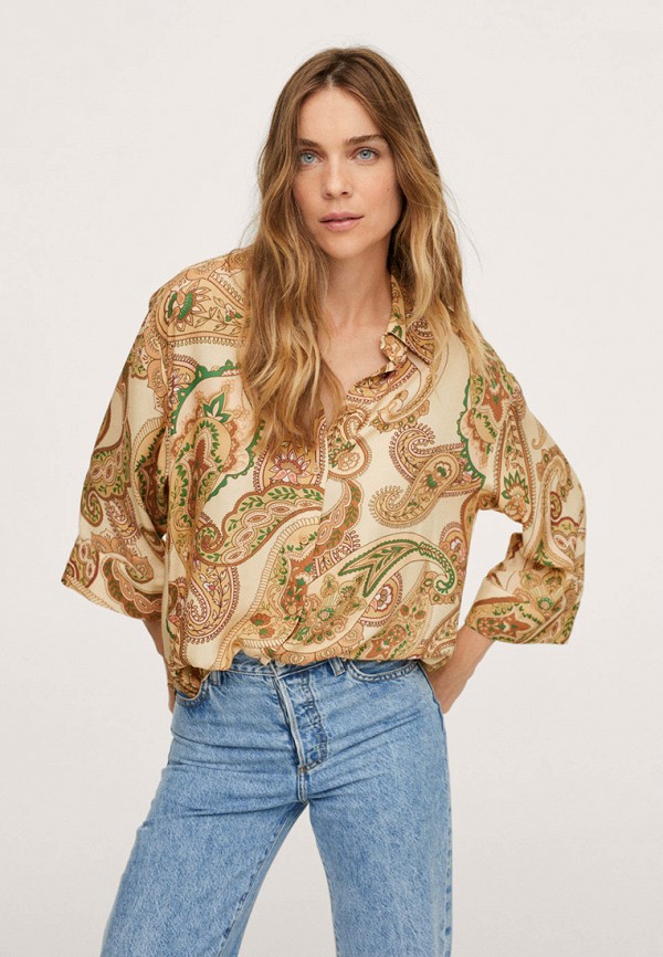 

Блуза Mango, Бежевый, PAISLEY-A