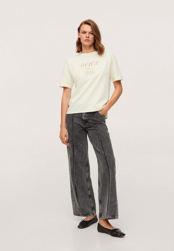 

Футболка Mango, Бежевый, Mango RTLAAS342801