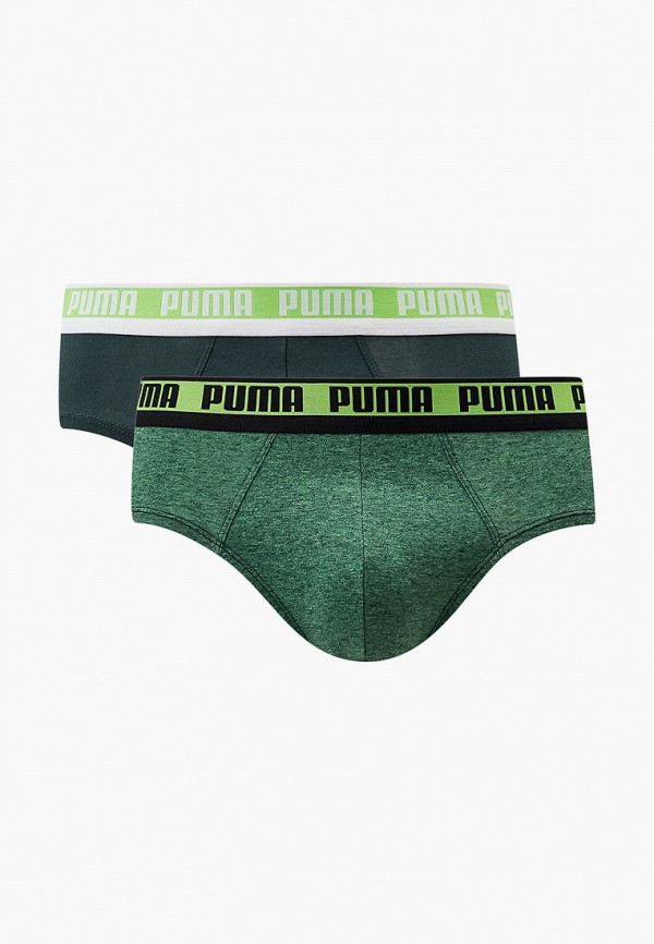 

Трусы 2 шт. PUMA, Зеленый, MEN COARSE MELANGE BRIEF 2P