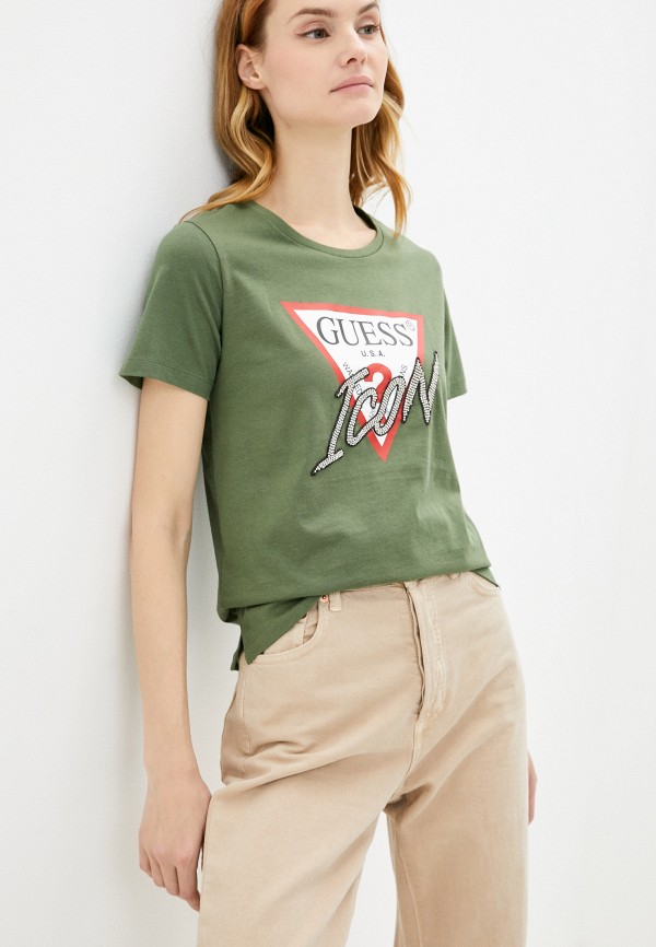 

Футболка Guess Jeans, Хаки