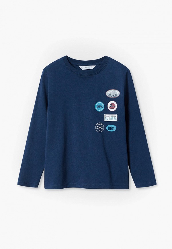 

Лонгслив Mango Kids, Синий, MOTOR