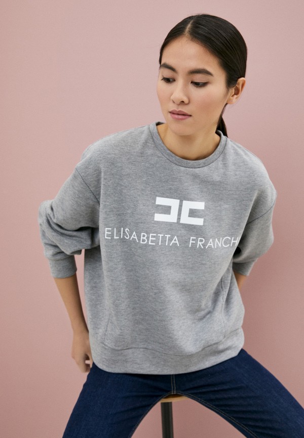 

Свитшот Elisabetta Franchi, Серый