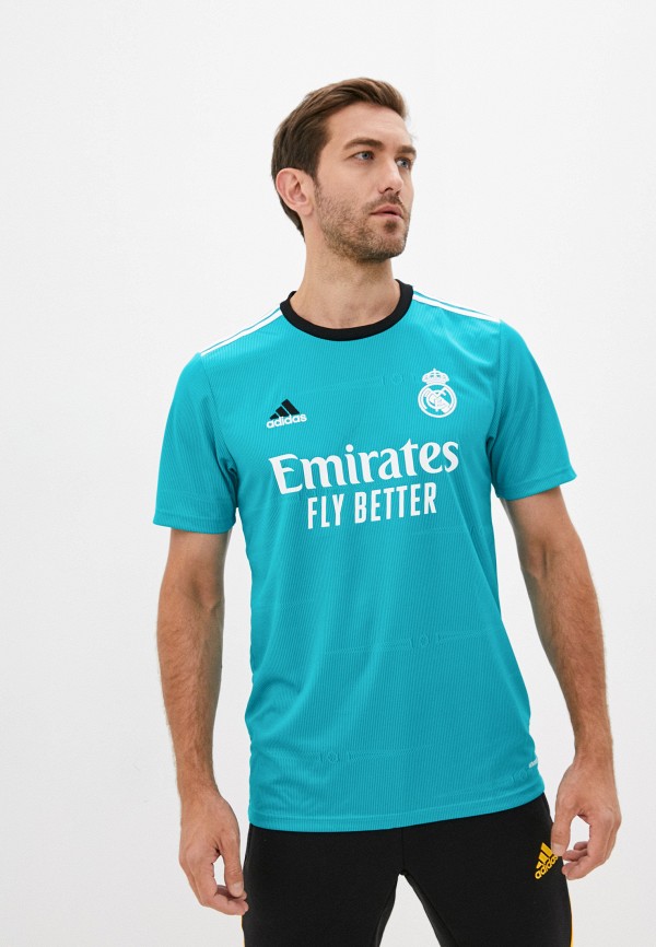 

Футболка спортивная adidas, Бирюзовый, REAL 3 JSY