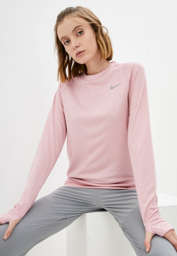 

Лонгслив спортивный Nike, Розовый, W NK DF PACER CREW