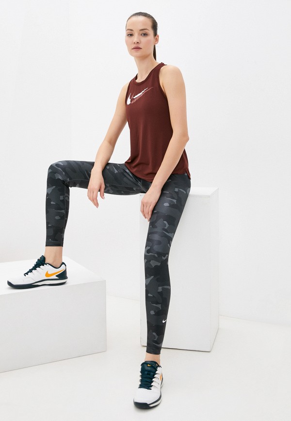 

Тайтсы Nike, Серый, W NK ONE DF CAMO MR TGT