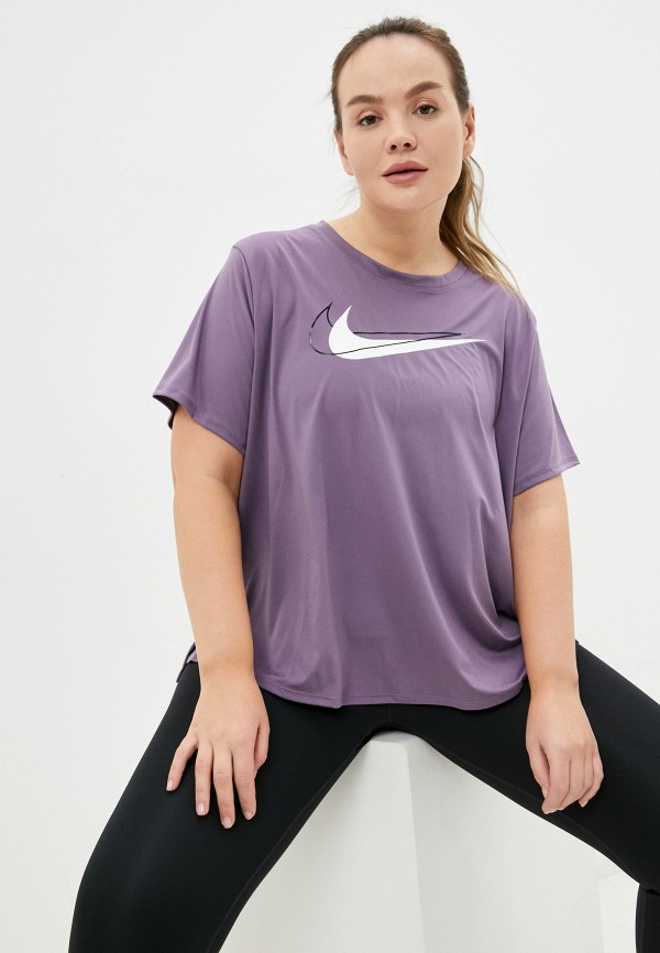 

Футболка спортивная Nike, Фиолетовый, W NK DF SWSH RUN TOP SS PLUS