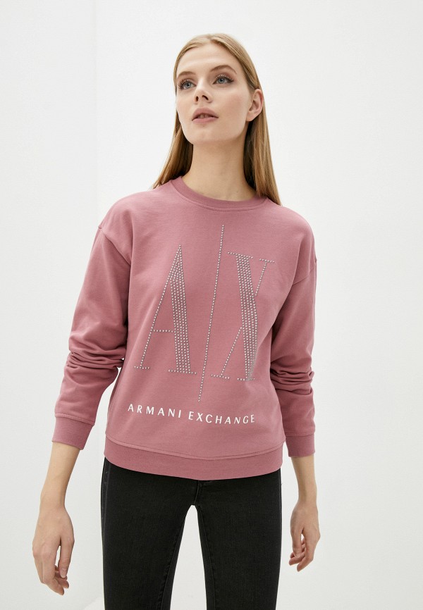Свитшот Armani Exchange розового цвета