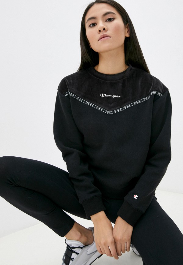 

Свитшот Champion, Черный, LEGACY VELVET BLOCK Crewneck Sweatshirt