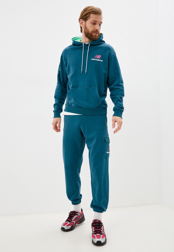 

Брюки спортивные New Balance, Бирюзовый, NB Athletics Clash Sweatpant