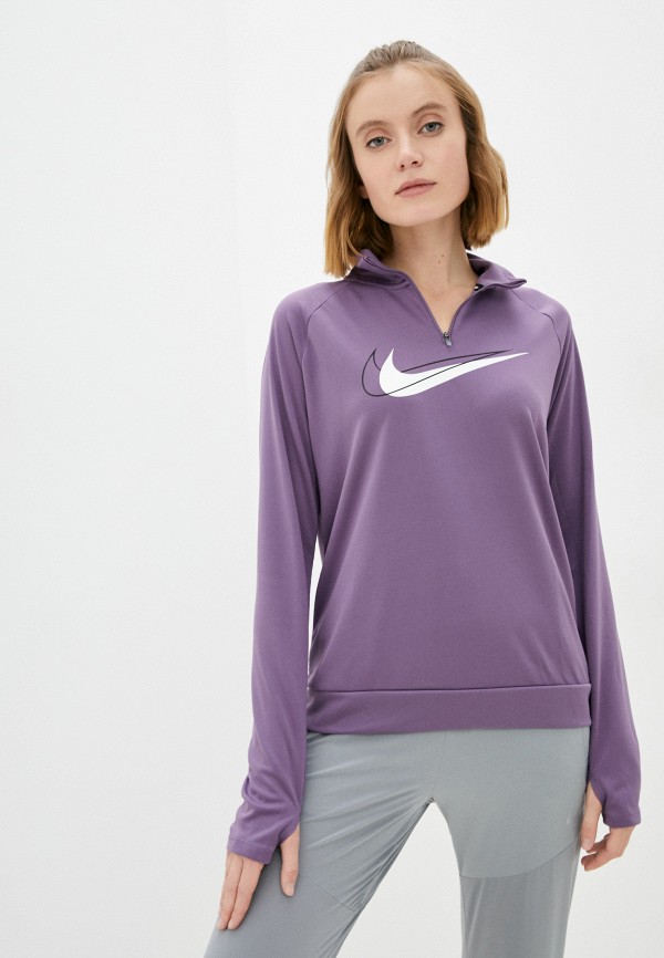 

Лонгслив спортивный Nike, Фиолетовый, W NK DF SWSH RUN HZ MDLYR