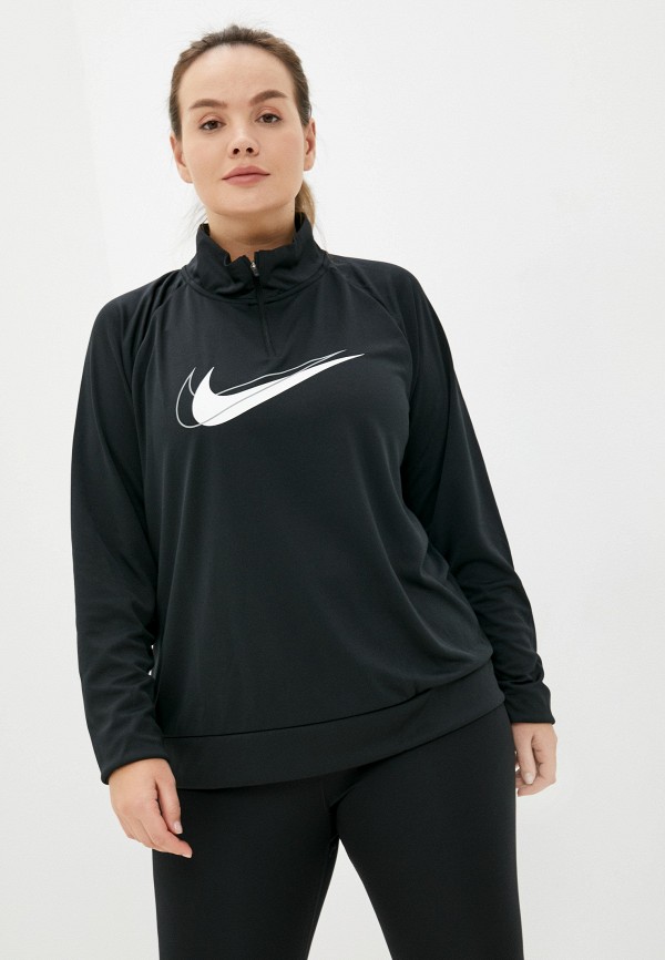 

Лонгслив спортивный Nike, Черный, W NK DF SWSH RUN HZ MDLYR PLUS