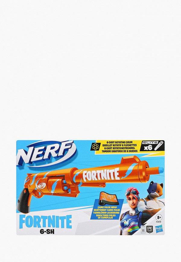 

Бластер игрушечный Nerf, Оранжевый, НЁРФ Фортнайт 6-SH