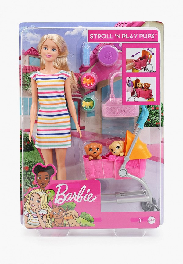 

Кукла Barbie, Разноцветный, Barbie®, Барби с щенком в коляске