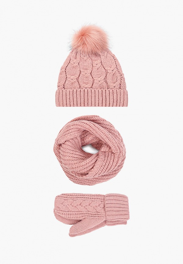 

Шапка, шарф и варежки TrendyAngel, Розовый, TrendyAngel RTLAAT470501