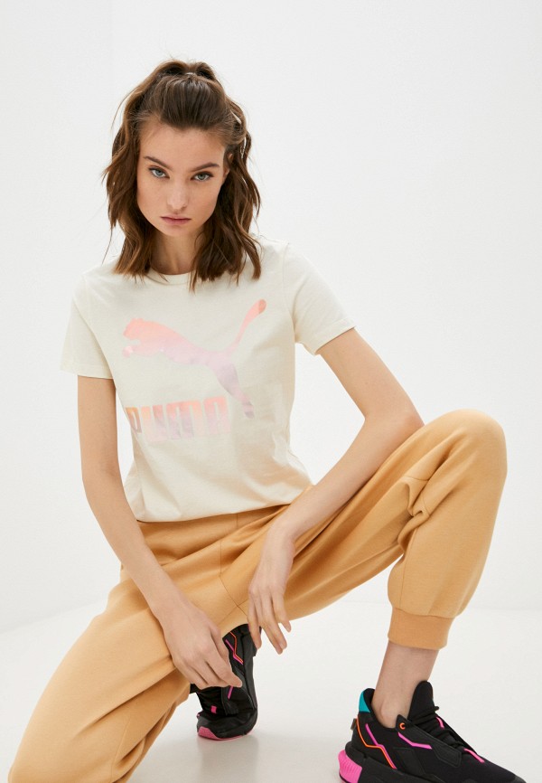 

Футболка PUMA, Бежевый, Classics Logo Tee (s)
