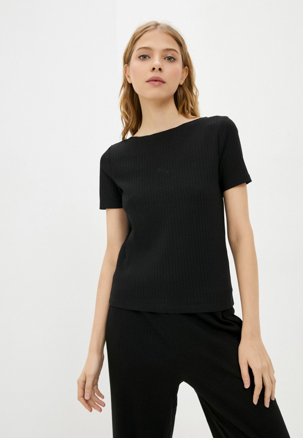 

Футболка PUMA, Черный, HER Ribbed Slim Tee
