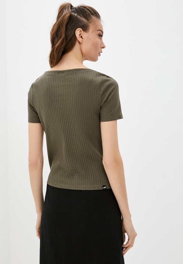 

Футболка PUMA, Хаки, HER Ribbed Slim Tee