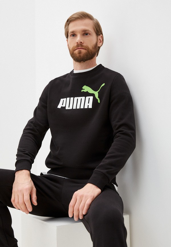

Свитшот PUMA, Черный, ESS+ 2 Col Big Logo Crew FL
