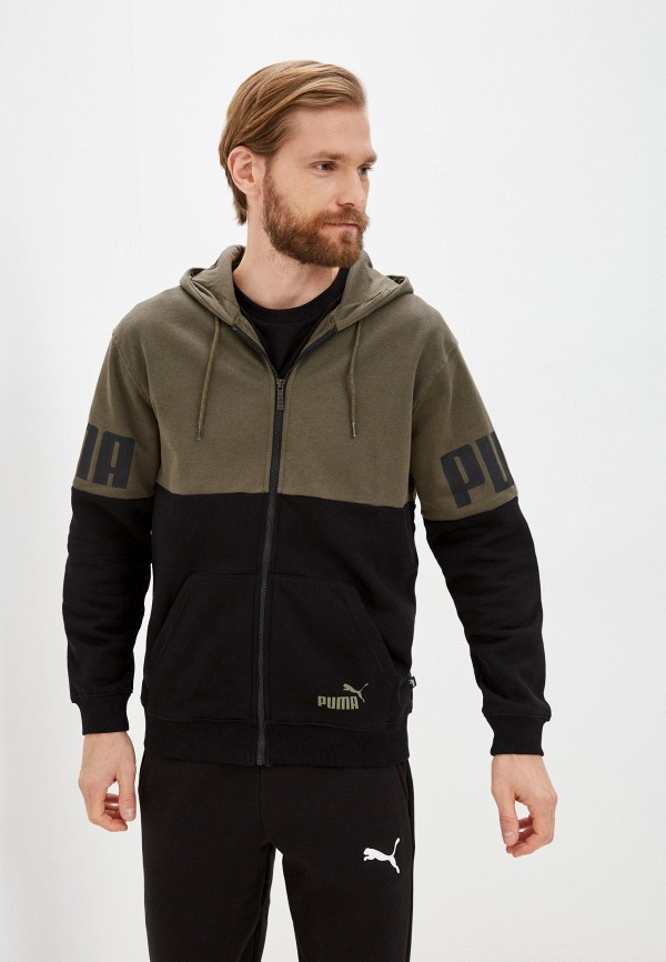 

Толстовка PUMA, Хаки, POWER Colorblock FZ Hoodie FL