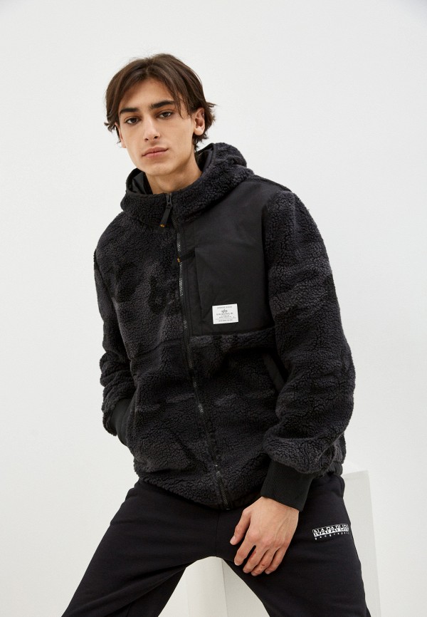 

Шуба Alpha Industries, Синий, HOODED SHERPA UTILITY JACKET