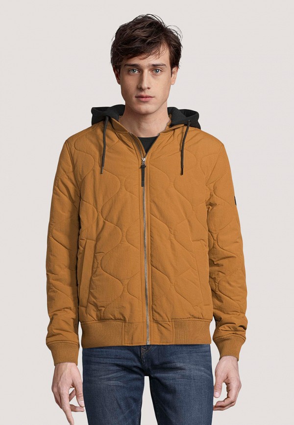 Куртка утепленная Tom Tailor Denim коричневого цвета