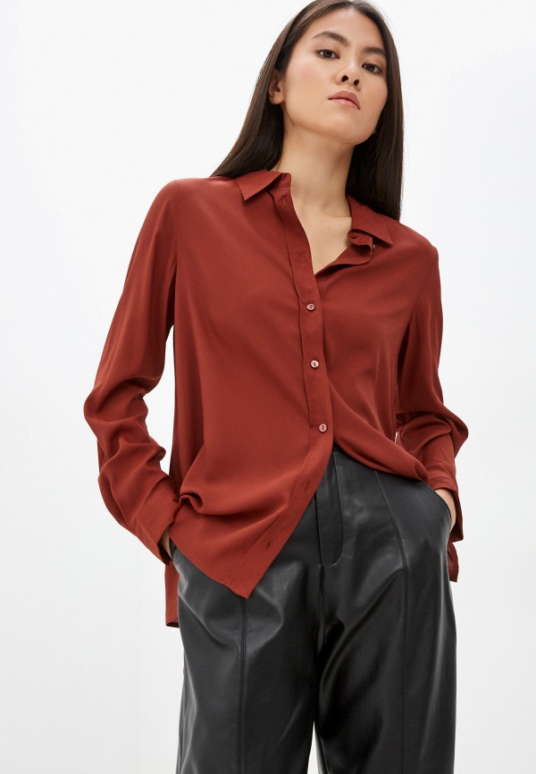 

Блуза Mango, Коричневый, BASIC