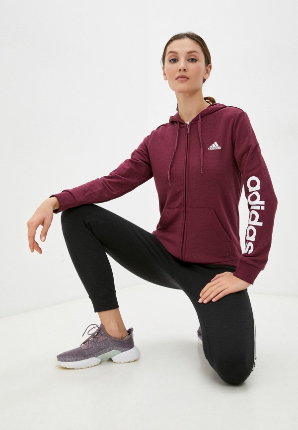 

Толстовка adidas, Бордовый, W LIN FT FZ HD