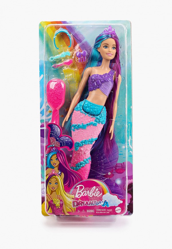

Кукла Barbie, Разноцветный, Кукла "Игра с волосами" Русалка с длинными волосами