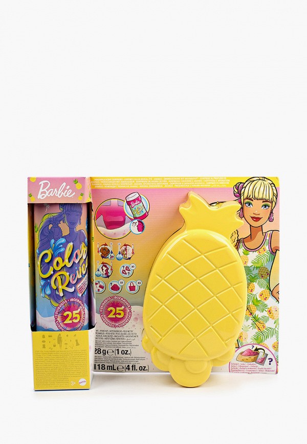 

Кукла Barbie, Разноцветный, с сюрпризами, набор игровой "Ананас"
