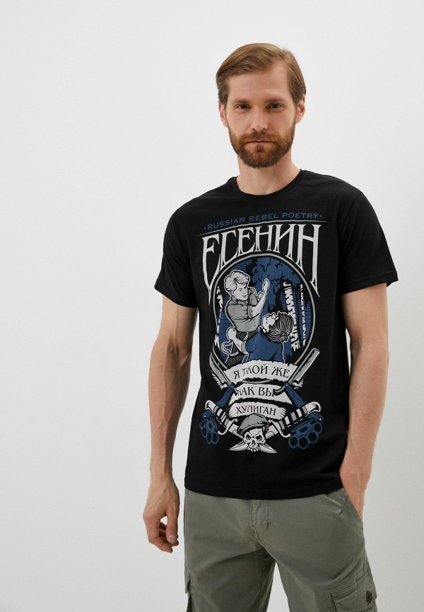 

Футболка Mother Russia, Черный, Есенин