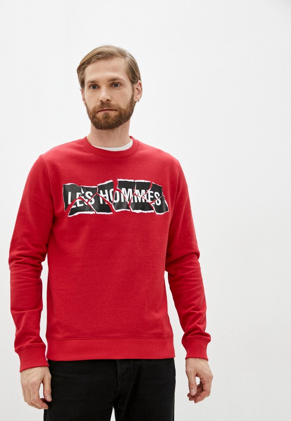 Свитшот Les Hommes красного цвета