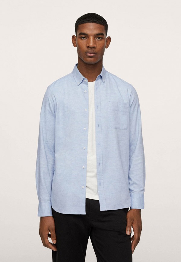 

Рубашка Mango Man, Голубой, TWILL