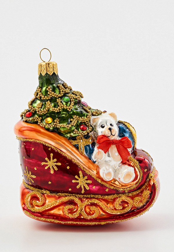 

Елочная игрушка Грай, Разноцветный, Сани с подарками