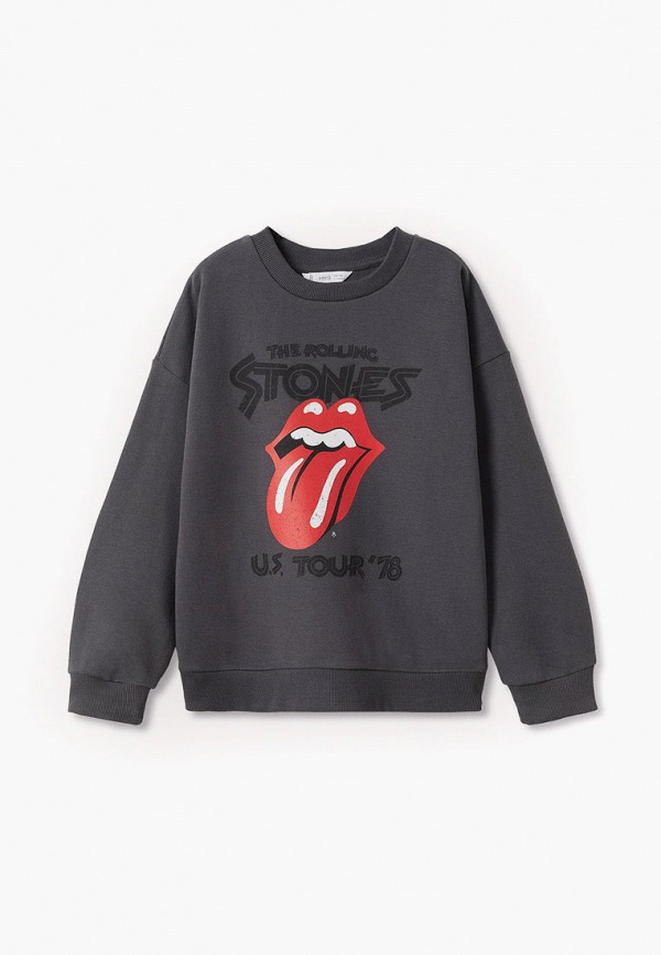 

Свитшот Mango Kids, Серый, STONES