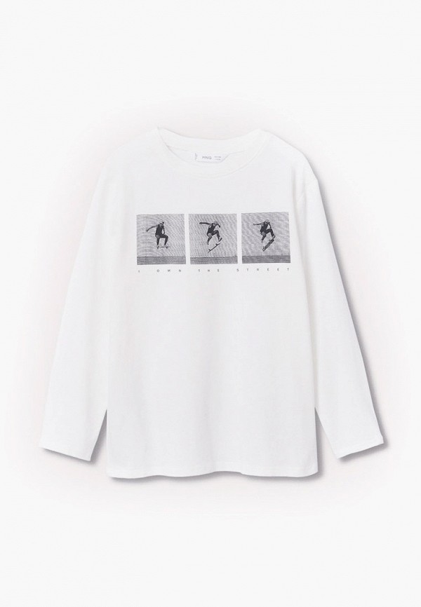 

Лонгслив Mango Kids, Белый, Mango Kids RTLAAU606501
