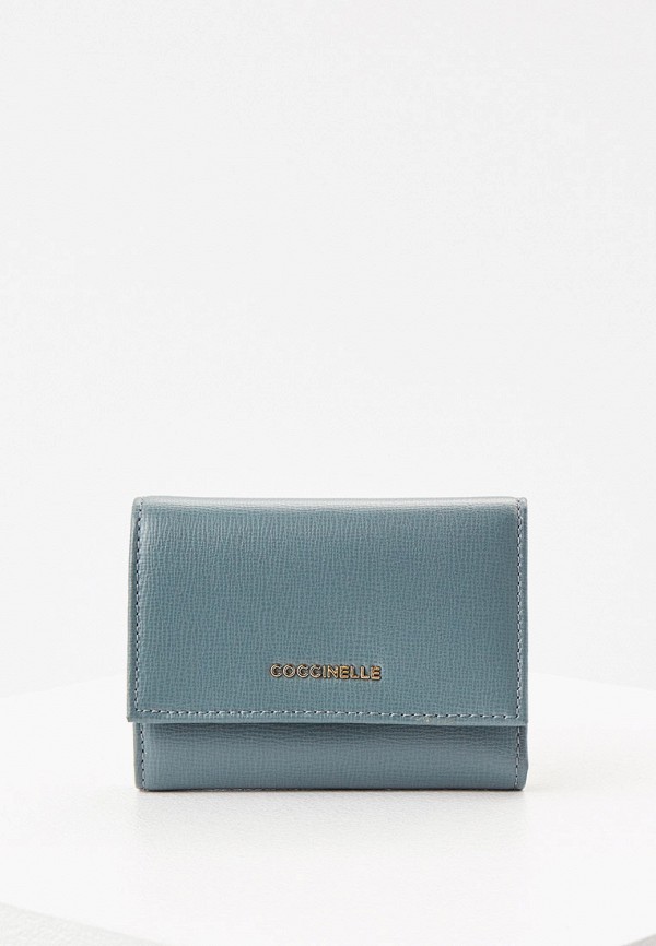 

Кошелек Coccinelle, Бирюзовый, METALLIC TEXTURED