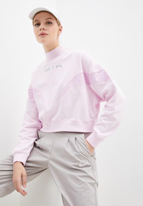 

Свитшот Nike, Розовый, W NSW AIR FLC MOCK LS TOP