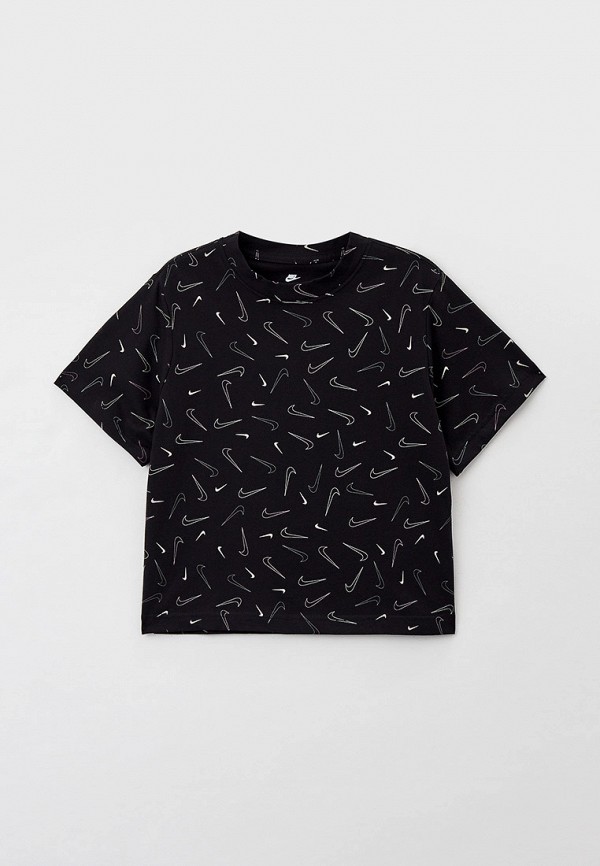 

Футболка Nike, Черный, G NSW TEE BOXY SWSH FETTI