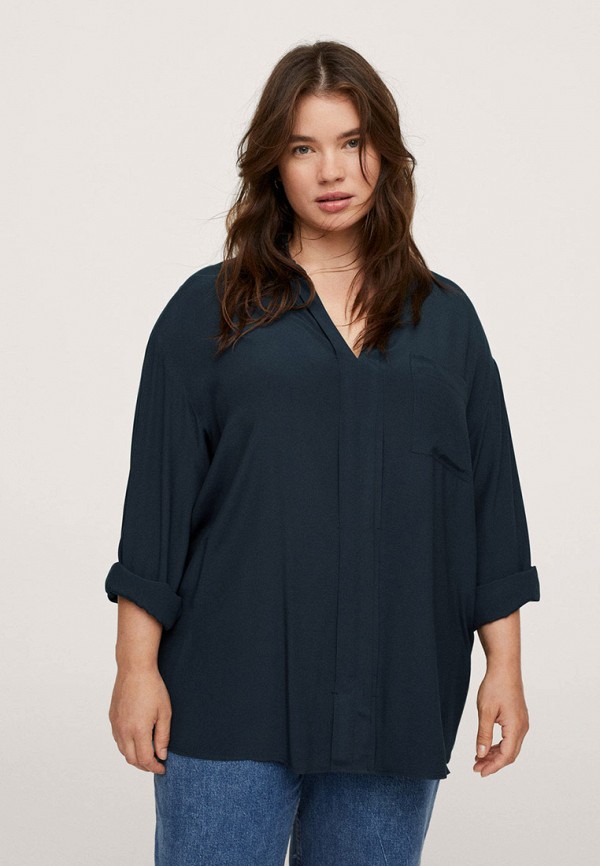 

Блуза Violeta by Mango, Синий, Violeta by Mango RTLAAV553001