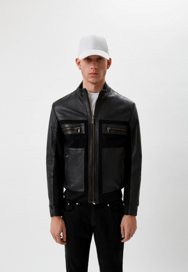 

Куртка кожаная Bikkembergs, Черный