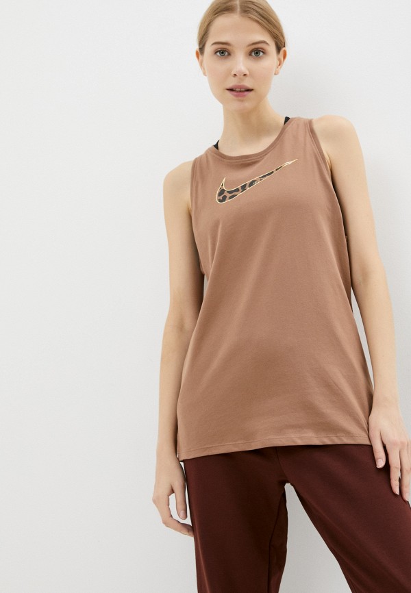 

Майка спортивная Nike, Коричневый, W NK DF TANK NK ONE
