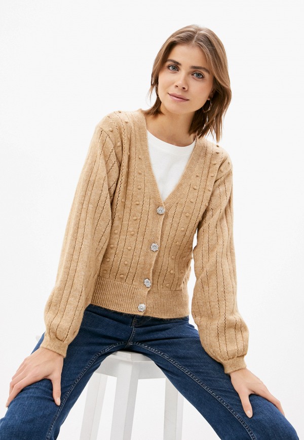 

Кардиган Trendyol, Бежевый, Trendyol RTLAAW155301