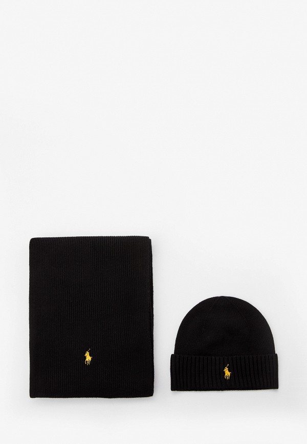 

Шапка и шарф Polo Ralph Lauren, Черный, Polo Ralph Lauren RTLAAW174801